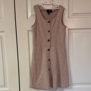 Iz Byer Pink Button-Front Sleeveless Dress